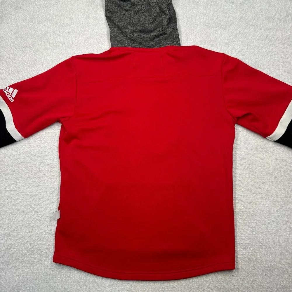 Chicago Blackhawks NHL Hoodie Sweater Jersey Style Red by‎ Adidas Men's Size S